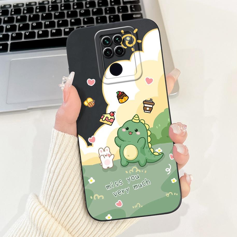 For Xiaomi Redmi Note 9 Case Cute Cartoon Panda Rabbit Liquid Silicone Shockproof Bumper on Xiomi Redmi Note 9 Cover Note9 Funda