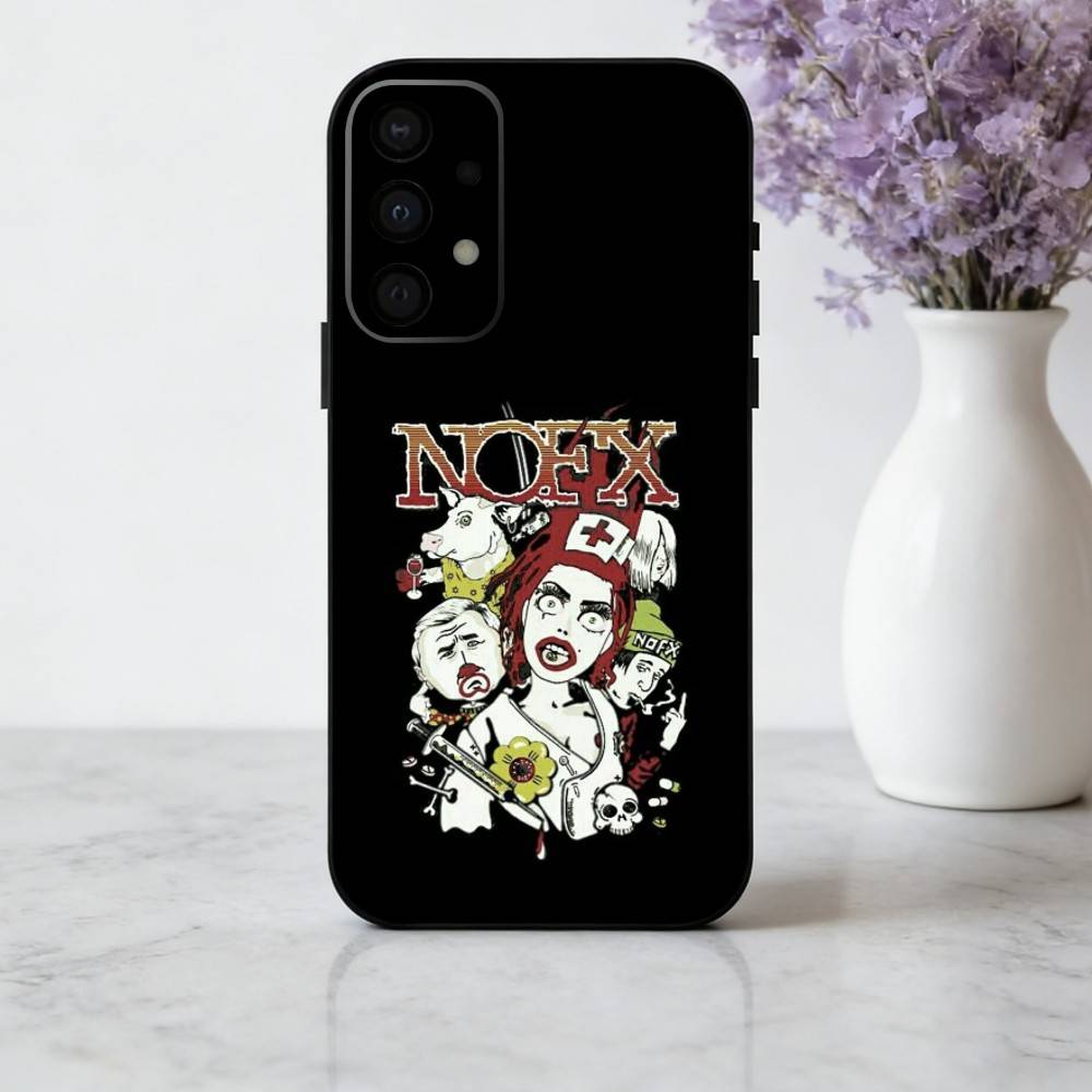 Панк-чехол для телефона N-Nofx-X для Samsung Galaxy A73, A72, A71, A70, A53, A52, A51, Другие, Мягкая черная крышка