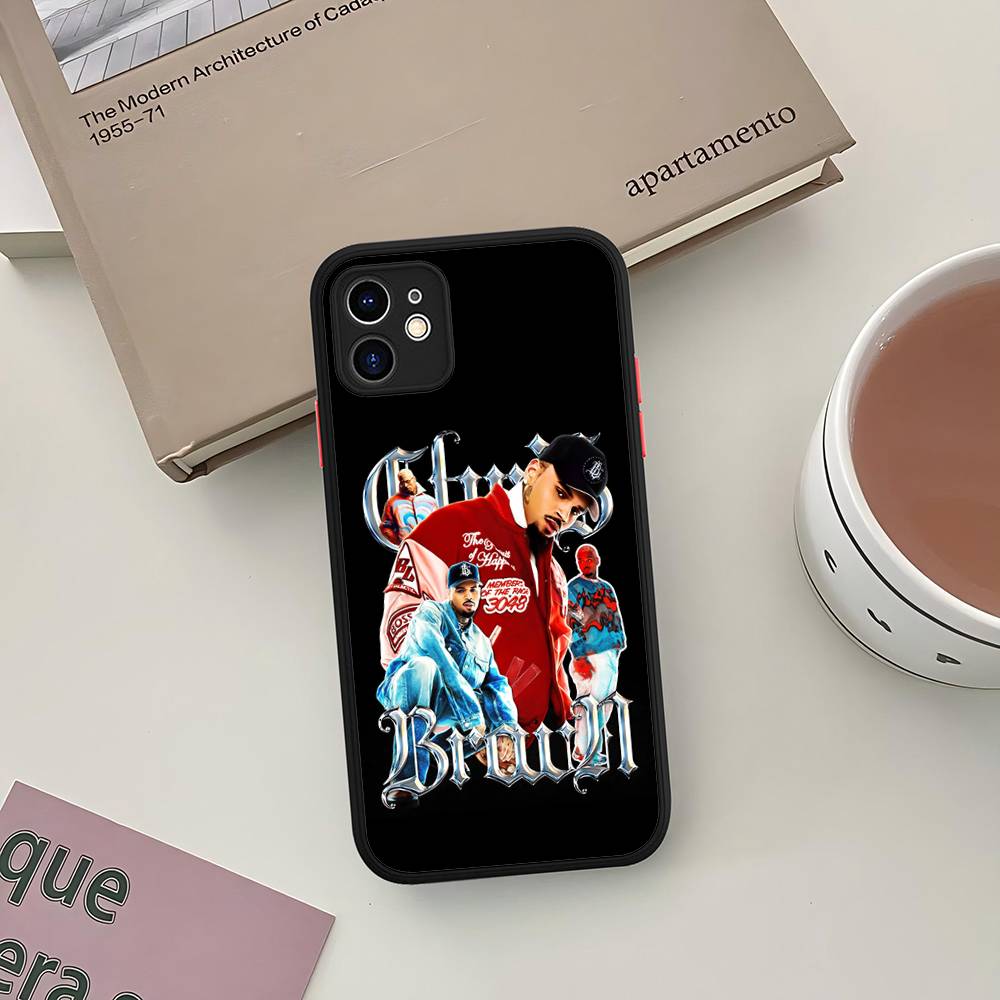 Chris Brown American Rapper Phone Case For IPhone 16 15 14 13 12 11 Pro Max 7 8 6 6s Plus Matte Cover
