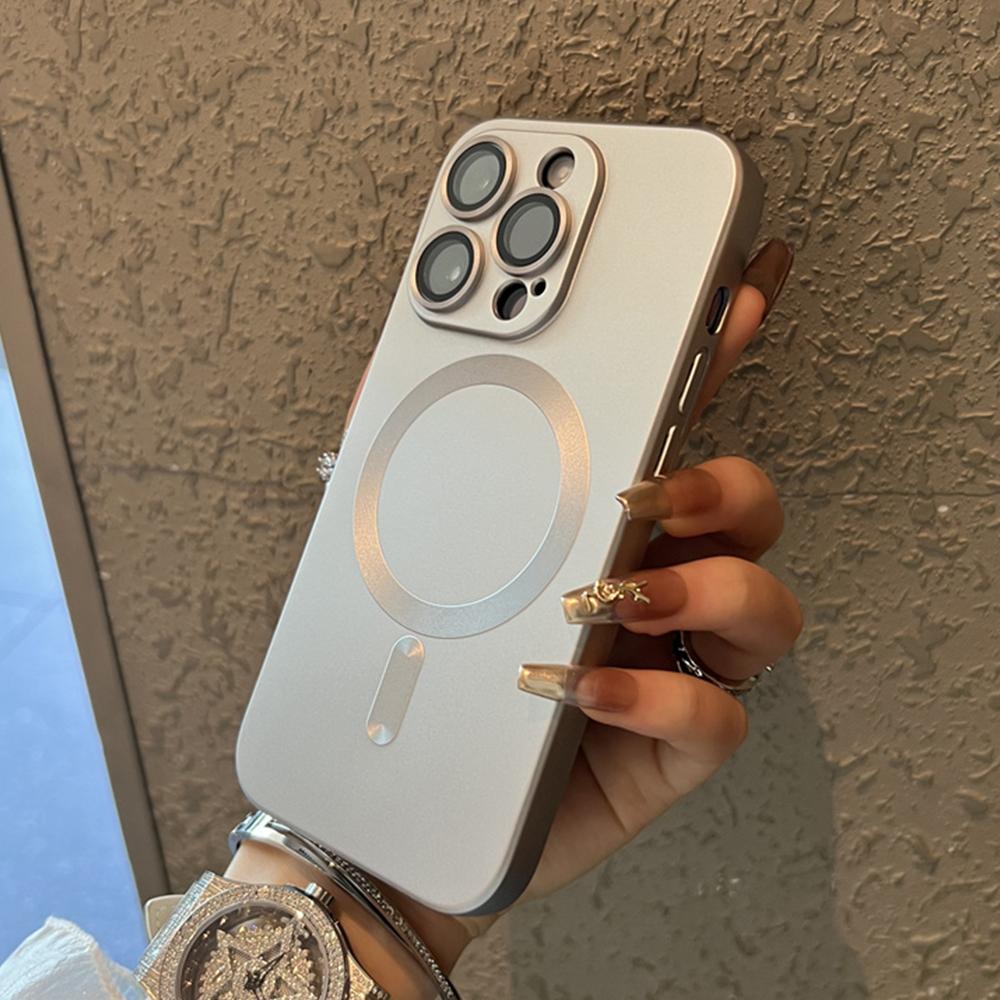 Матовый мягкий силиконовый магнитный чехол для телефона с беспроводной зарядкой для IPhone 15 14 13 12 11 Pro Max 15 Plus, защитный чехол для стеклянных линз