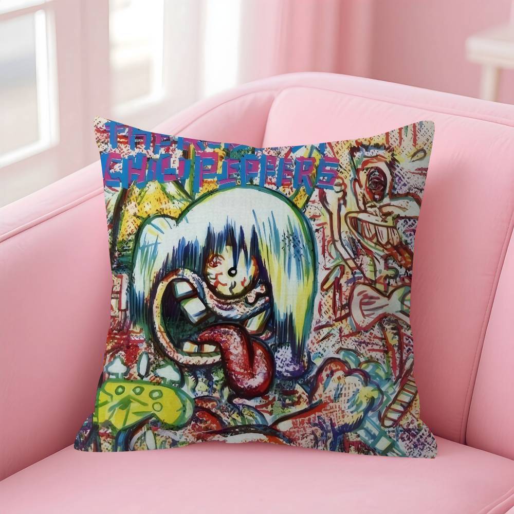 4545cm Cushion Cover Pillow Cover Decor Pillowcase Home Pillowcase for Couch Pillow Red Hot Chili PPeppers Band