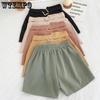 WTEMPO Summer Women's Chiffon Shorts Fashion High Waist Loose Shorts Wide Leg Shorts Casual Shorts Suit Shorts