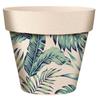 [A2081] - 'Tropical' Bamboo Plant Pot Green Beige - 7x6 Cm