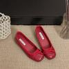 Inner height increase fairy style bow shoes summer new French gentle with skirt light mouth shoes