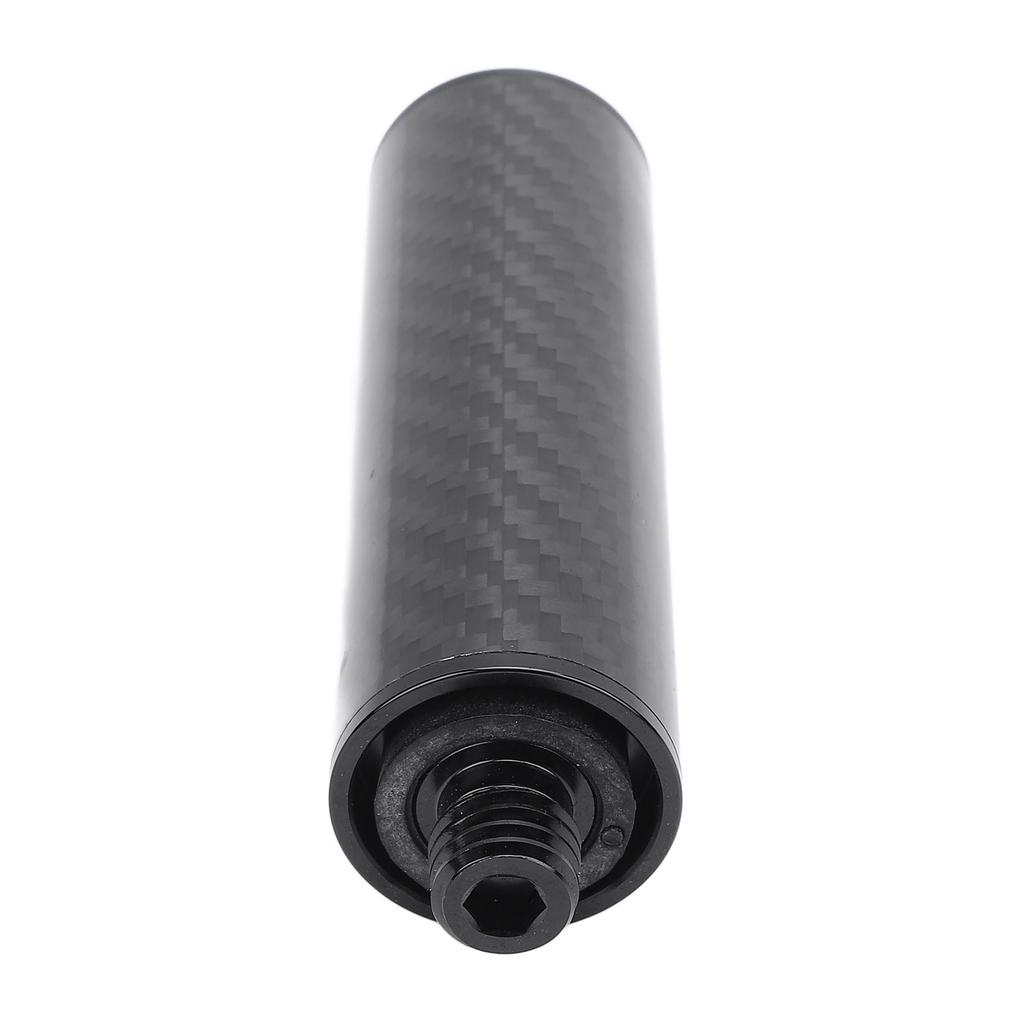 Billiard Pool Cue Extender 4 Inch Carbon Fiber Pool Cue Extension Stick with Rubber Rear Plug for Billiard Accessories