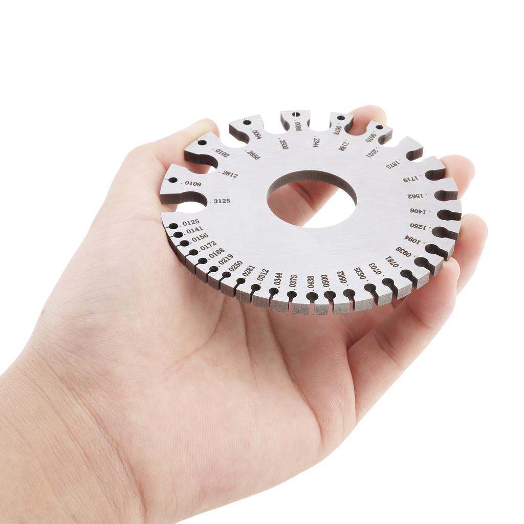 Stainless Steel Dual Sided Wire Gauge 4mm Thickness 0-36 Range Heavy Duty Precision Tool