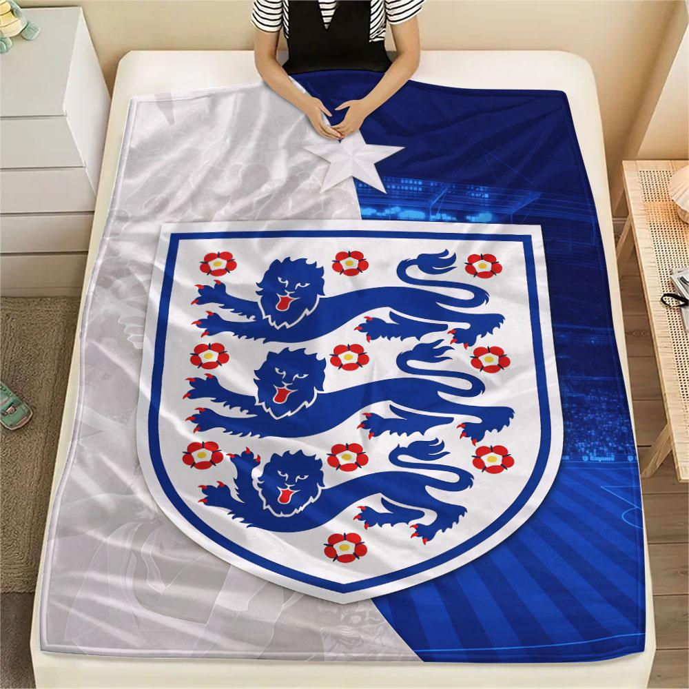 England football Printed Flannel Blanket, soft throw for bedroom sofa, washable,soccer fan merchandise, great gift.