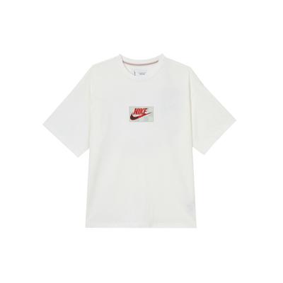 Nike Футболка с коротким рукавом и круглым вырезом Mac Attack Letter Print, повседневная, женская, белая, FN4176-100