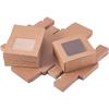 24pcs Kraft Paper Box Square BurlyWood 8x8x3cm
