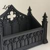 Черный PLA Держатель для карт Готический Темный Бизнес-держатель 3D-печатная Архитектурная Настольная Скульптура Подставка Органайзер для Офиса Домашнего Рабочего Стола Уникальный Декор Подарок