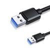 Кабель USB 3.0 для Type A-Type A Двунаправленная передача данных Высокоскоростная передача данных 5 Гбит/с 2A Совместимость с жесткими дисками/радиаторами/телеприставками и т. д.. черный 1м