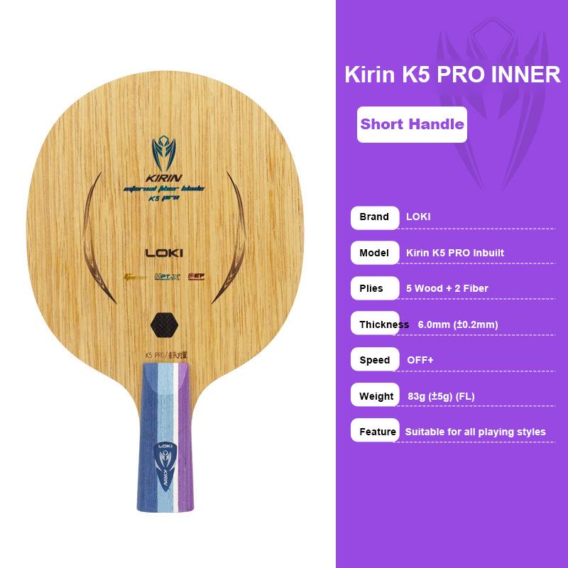LOKI K5 PRO Table Tennis Blade 7-Ply 5 Wood 2 Carbon Ping Pong Paddle with 2 Carbon Fiber OFF+ Table Tennis Racket with Box