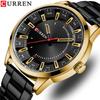 Steel Strap Watch Simple Calendar Large Dial Business Watch Waterproof Men's Fashion