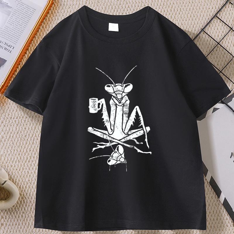 Coffee Praying Unisextis TShirt Funny Graphic Tees Unisex T Shirt Summer Short Sleeve Comfortable Cotton Tees Male Clothing