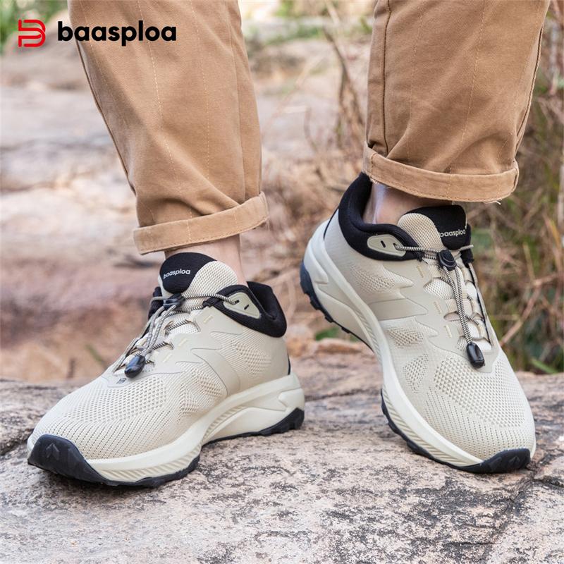BAASPLOA Мужская обувь для активного отдыха с сетчатой поверхностью, дышащая, для активного отдыха, для пешего туризма, износостойкая мужская обувь, модная брендовая мужская обувь для пешего туризма