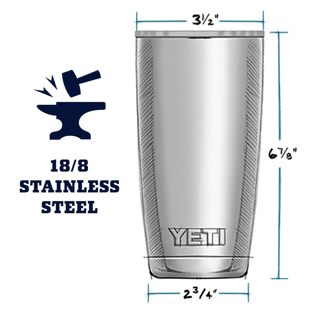 Стакан YETI Rambler 20 унций из нержавеющей стали с вакуумной изоляцией и крышкой MagSlider