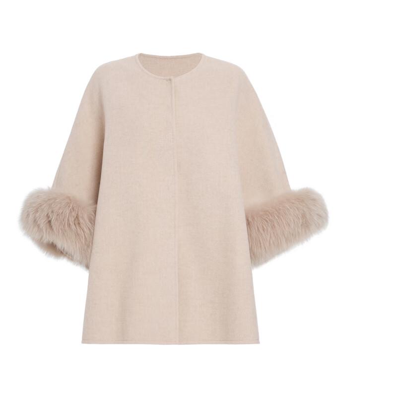 ELLASSAY Women's Cape-Style Mid-Length Wool Blend Coat