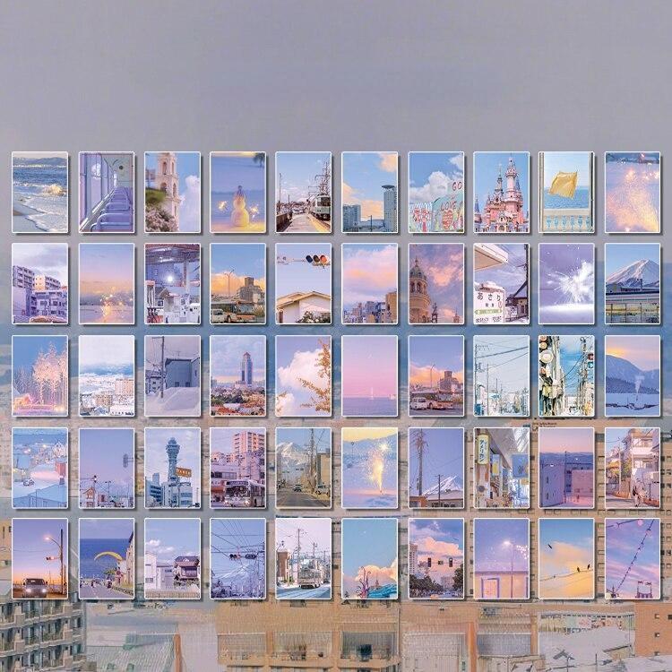 50 листов канцелярские наклейки с природными пейзажами, книжные эстетические пейзажи, милые пули, журналы, чехол для телефона, декоративная наклейка