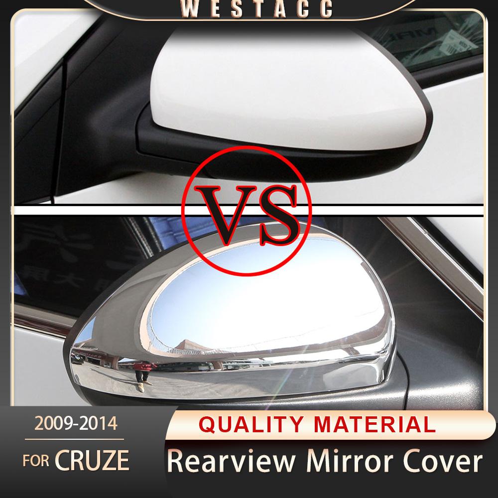 2 шт. хромированная крышка зеркала заднего вида автомобиля, защитная наклейка для Chevrolet Chevy Cruze 2009-2014, украшение на боковое зеркало