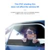 2Pcs 42x38cm DIY Car Stickers Sun Shades Sun Protection Window Cover Black PVC Sunshade Side Window Shield with Small