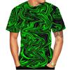 Летний топ с круглым вырезом и 3D-принтом в виде завихрений, модная повседневная мужская футболка с коротким рукавом