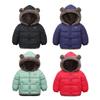 Зимние детские пуховики и парки для мальчиков и девочек, толстовки с капюшоном на ягненке, куртка, пальто с милыми медвежьими ушками, детская верхняя одежда и пальто