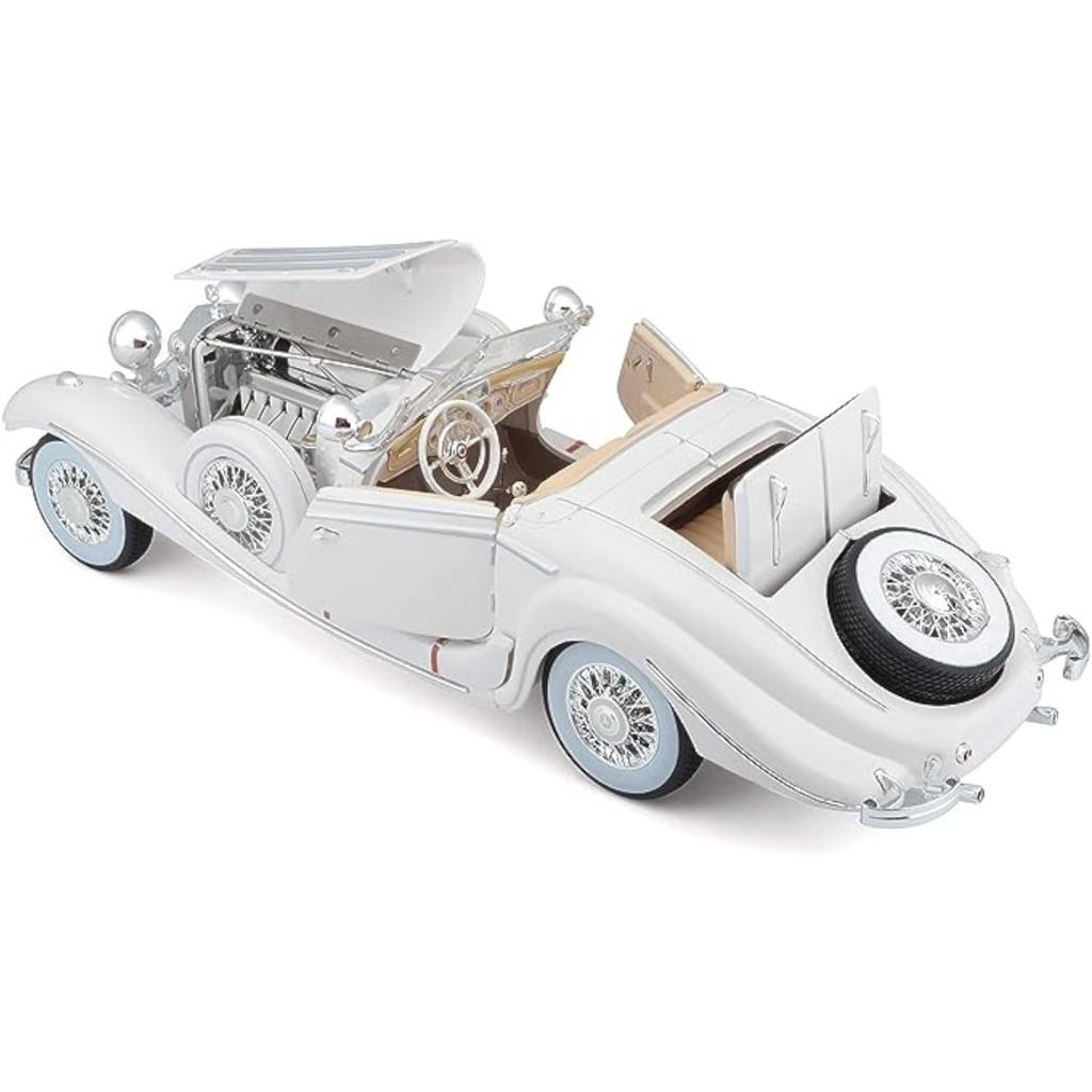 Maisto Mercedes Benz 500 K Type Specialroadster 1936 Premier Sea Edition Модель автомобиля Литая модель мини-машины Белый 1/18 Mercedes-Benz Off-road [Предмет]
