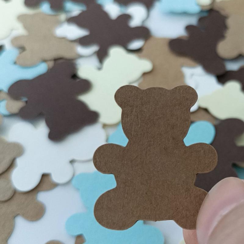 100 шт./упак. кремовый коричневый медведь подарок на празднование рождения ребенка стол разбросанные конфетти