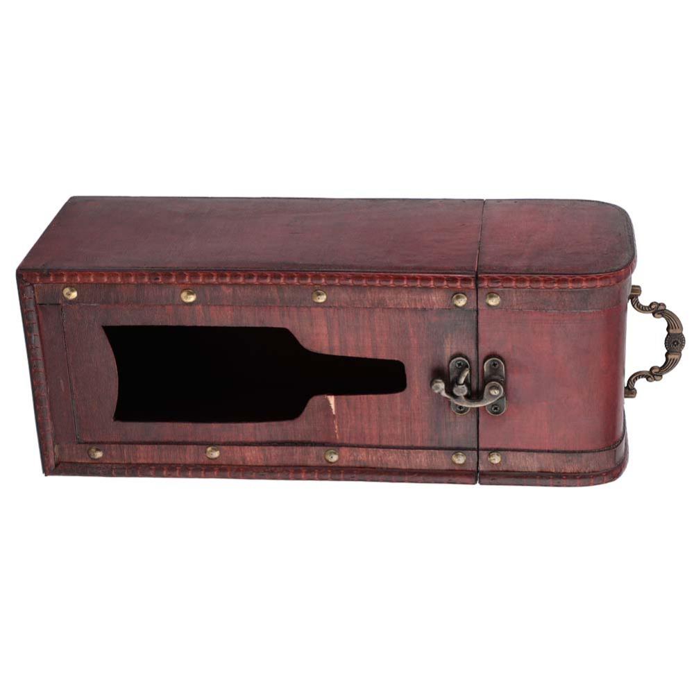 Hollow Wine Storage Box Wood Construction Wooden Wine Package Flasks Wine Box For Collectors