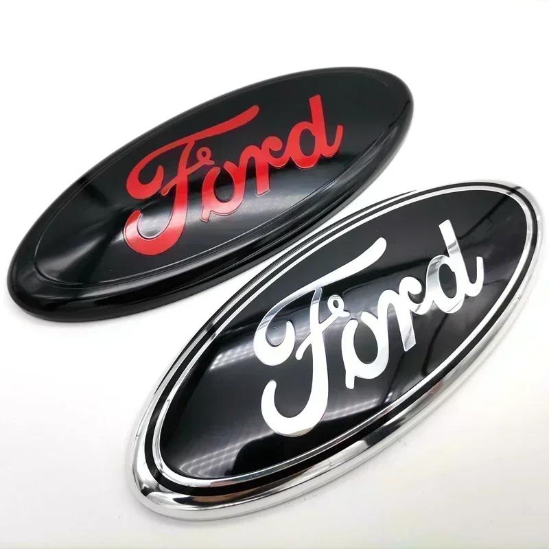 New 2026 Car Sticker 2025 Hot 17.5x7.5CM Car Logo Front Hood Trunk Badge Sticker for Ford Fiesta Focus Fusion Edge Ecosport Tran