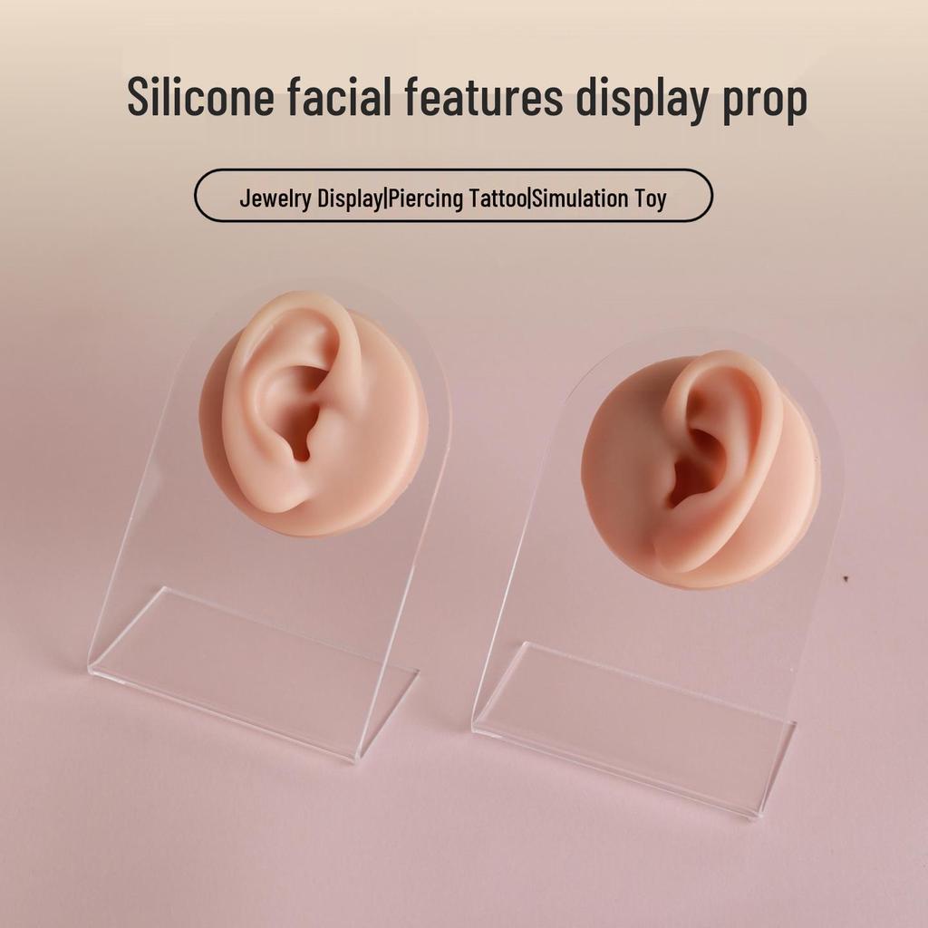 Silicone Piercing Practice Model: Ear, Tongue, Lips, Navel & Facial Features