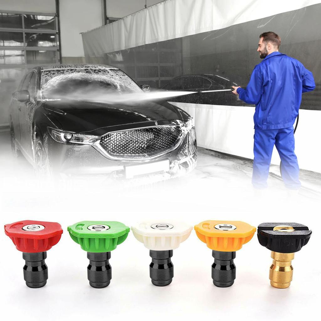 5Pcs Nozzle Tips 1 4 Quick Connect High Pressure Power Washer Spray Nozzle Kit