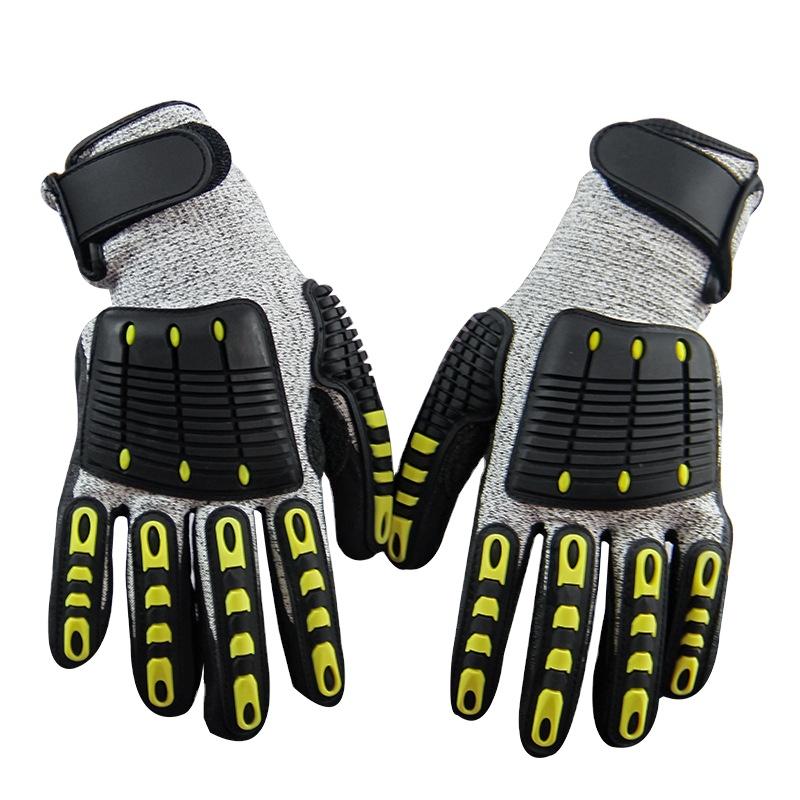 Anti Collision Mechanical Rescue Gloves Anti-slip Durable Anti Cutting Protective Working Safety Gloves for Heavy Industry