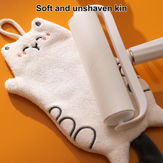 Полотенце для рук, супер впитывающее, быстросохнущее, очень мягкое, в форме кота с рисунком, подвесное полотенце, аксессуары для ванной комнаты