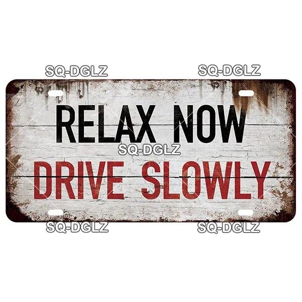 SQ-DGLZ Paris Bangde Road License Plate Warning Tin Sign State Wall Decoration Metal Sign Home Decor Painting Plaques Art Poster