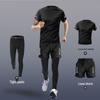 Men's Quick-Dry Summer Fitness Set: Ice Silk Short Sleeve & Tight Running Shorts