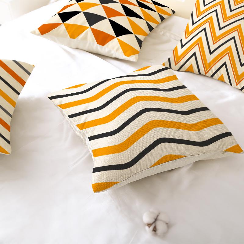 Новый Домашний Декор Хэллоуин Полиэстеровая Наволочка Домашняя Тыква Привидение Огонь Подушка Поясничная Наволочка