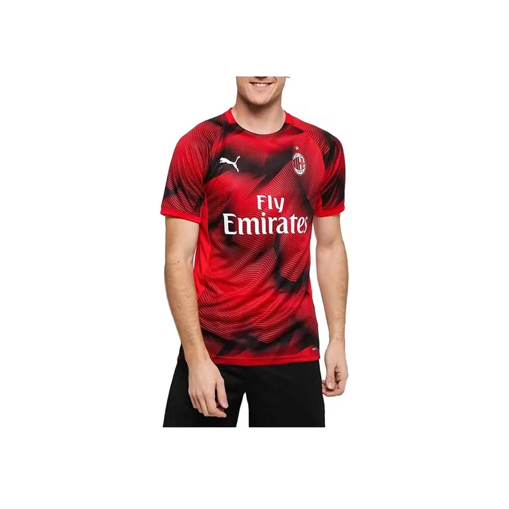 Puma Футболка Ac Milan Sport с круглым вырезом и коротким рукавом, мужские топы, оранжевого и черного цвета 754866-02