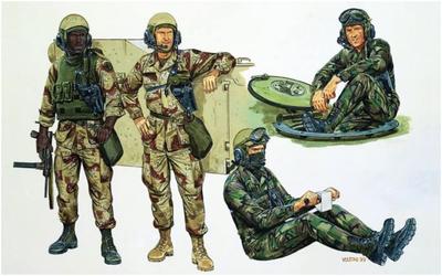 Platz Dragon Набор экипажа танка армии США Война в Персидском заливе Пластиковая модель DR3020 1/35