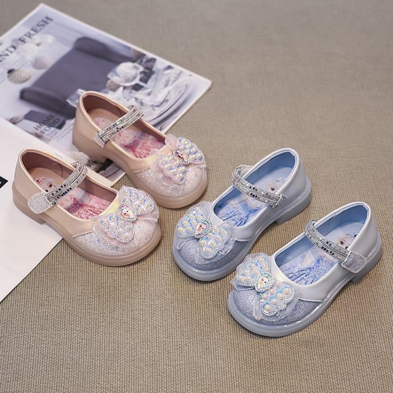 Детская обувь для девочек, обувь принцессы, весна и осень, новая мода, мягкая подошва, обувь для маленьких девочек, украшенная стразами, детская стеклянная обувь