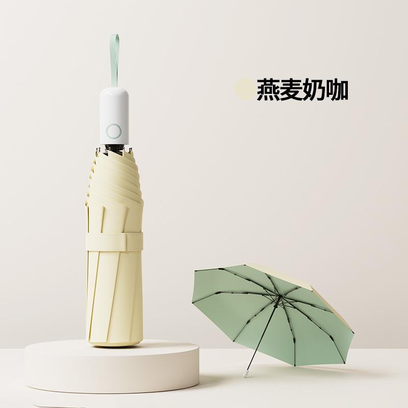 Солнечный зонт Парасоль защита от солнца УФ женский всепогодный и от дождя двойного назначения автоматический портативный складной мини компактный и прочный