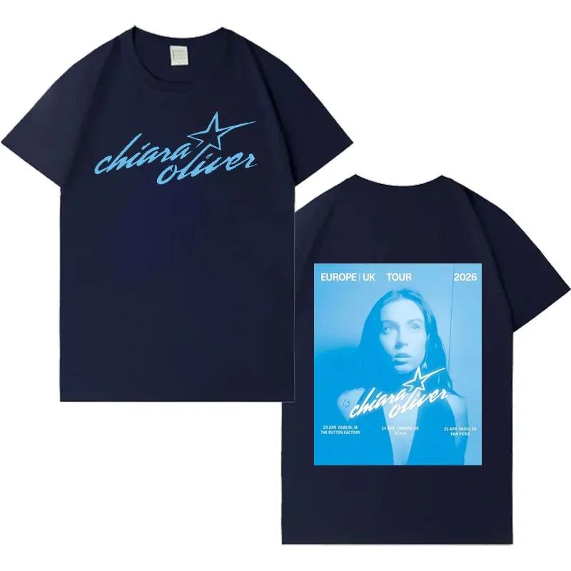 Singer Chiara Oliver 2026 Gothic Tour TShirt Unisex HipHop TShirt Casual Crew Neck Cotton Comfortable TShirt Unisex