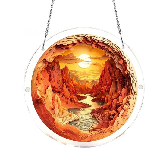 Collectible Puzzle Pendant Acrylic Suncatcher, Colorful Window Hanging, 7.48 Inch Sun Catcher Decoration Ornament, Ideal for Gifting And Home Decor