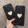 Корейский милый чехол для телефона с 3d черным браслетом в форме сердца для Iphone 13 12 11 Pro Xs Max X Xr 7 8 Plus Se2022, простая мягкая задняя крышка