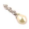 [C6944] - Silver Pendant 'Pearl Beauty' White