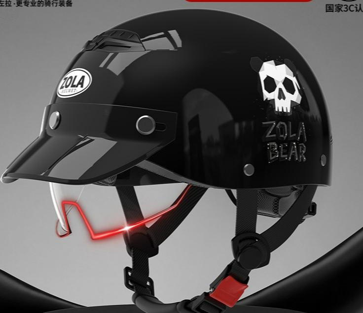 3C Certified Electric Vehicle Helmet Summer Cool Sunscreen Women's Ultra Light Battery Motorcycle Half Helmet