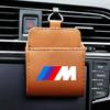 Сумка для хранения в автомобиль с логотипом M, сумка для мусора на воздуховод, кожаный органайзер для BMW E46 E39 E90 E60 E36 F30 F10 E34 E30 F20 E92 M3 M4 M5 X3 X4 X5 X6 X7