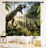 Детские шторы с динозаврами, Милая штора-блэкаут с динозаврами, Мультяшный узор с динозаврами, Оформление окон, Драпировки, Детская, Спальня для мальчика, Спальня для девочки