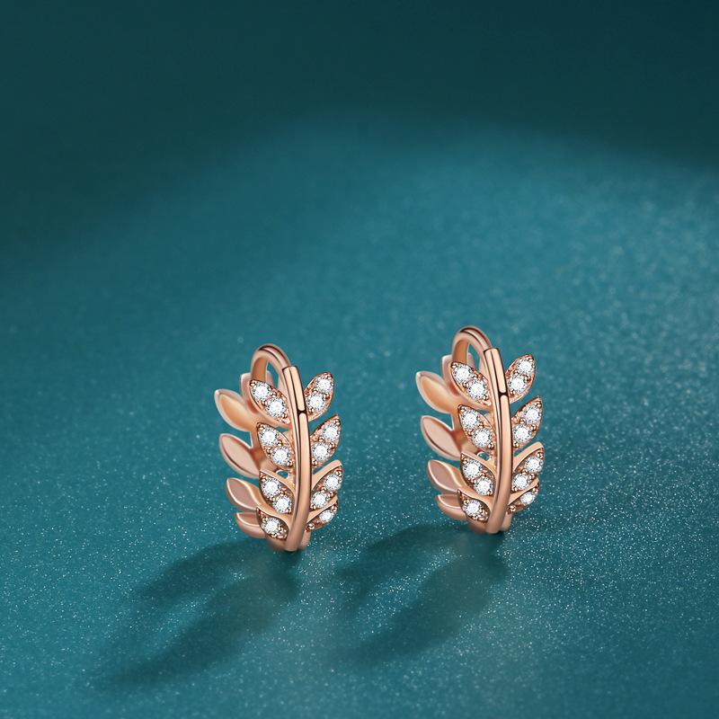 Корейская версия тех же универсальных модных серег с пряжкой в виде колоса из циркона, женские серьги высокого качества, нишевый дизайн класса люкс