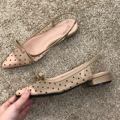 Модные сандалии женские плоские Baotou сетчатые дышащие с бантом Sandalias модные летние на низком каблуке туфли с острым носом женские